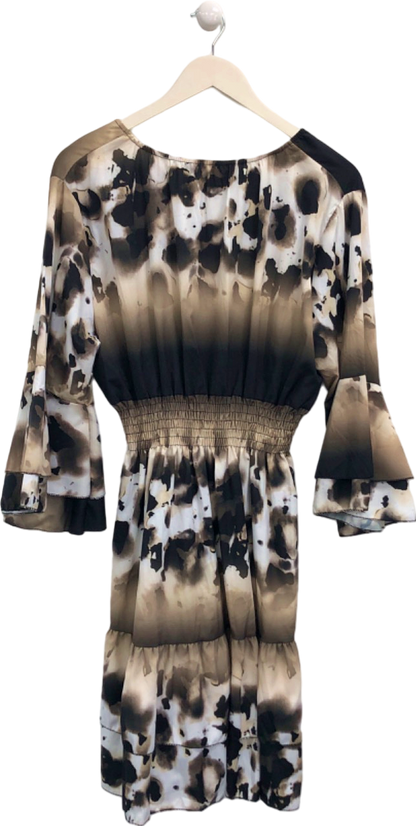 Rebellious Brown Multi-Patterned Dress