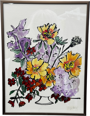 ARTFULLY WALLS Blooming Flowers In A Vase Print By Lucy Deaner