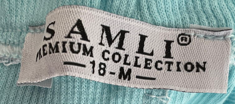 samli premium collection Blue Turquoise Ribbed Set 12-18 Months