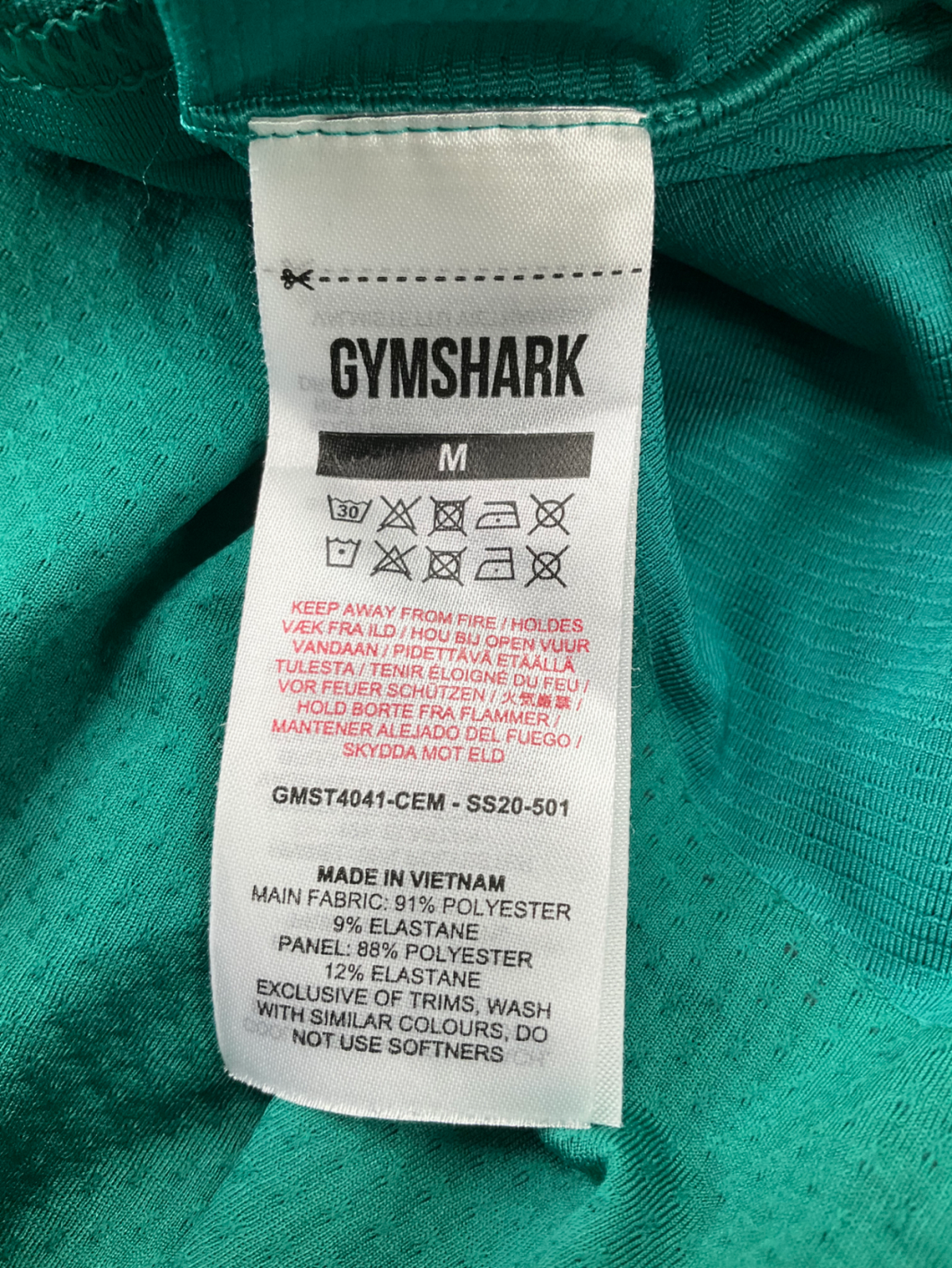 gymshark Green Logo T Shirt UK M