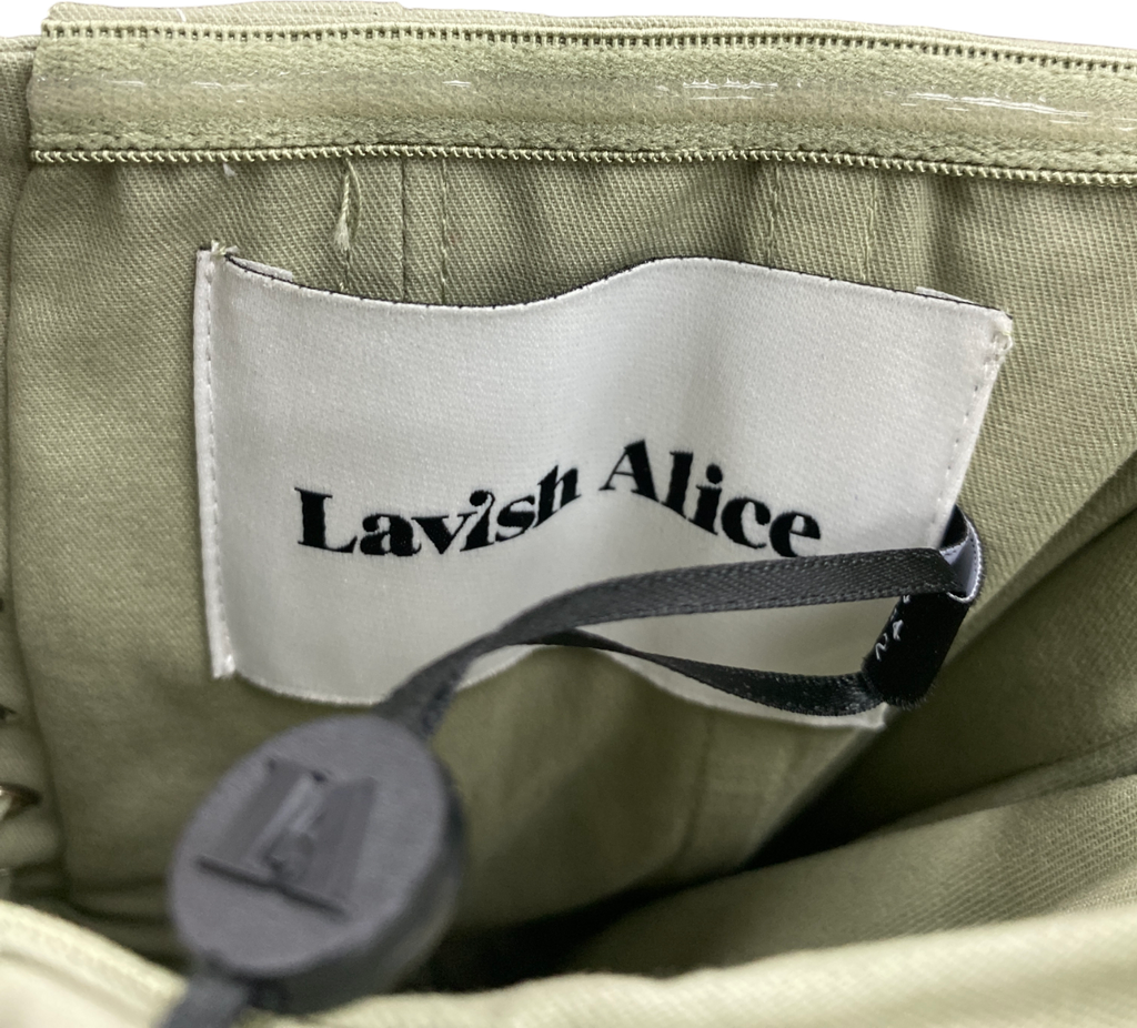 Lavish Alice Green Emily Off Shoulder Volumed Flared Sun Midi Dress UK 6