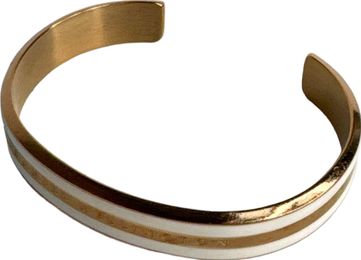 Daniel Wellington Gold and White Classic Cuff Bracelet One Size