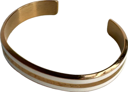 Daniel Wellington Gold and White Classic Cuff Bracelet One Size