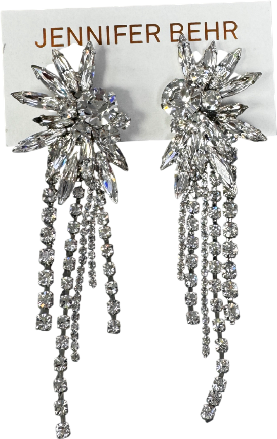 JENNIFER BEHR Metallic Shantalle Crystal-embellished Drop Earrings In Box