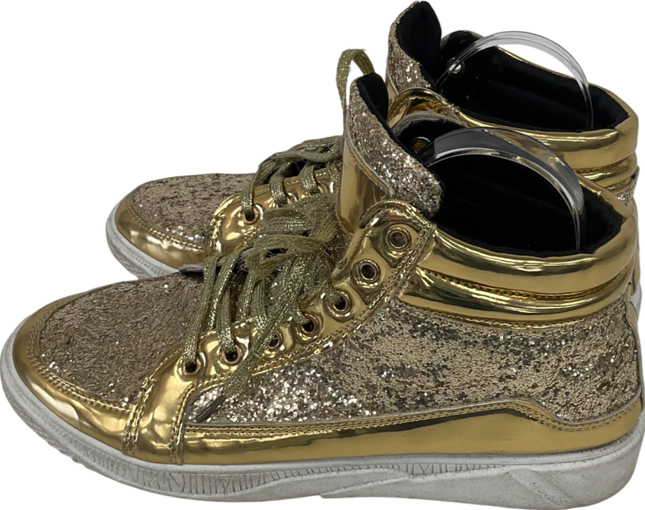 Metallic Glitter High Top Trainers UK 9 EU 42 👠