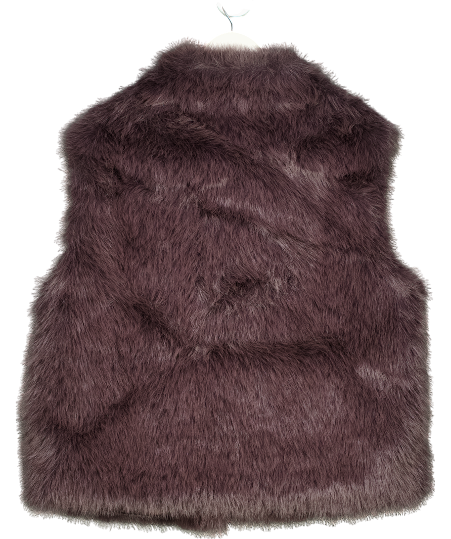 Monsoon Brown Della Faux Fur Duffle Gilet UK L