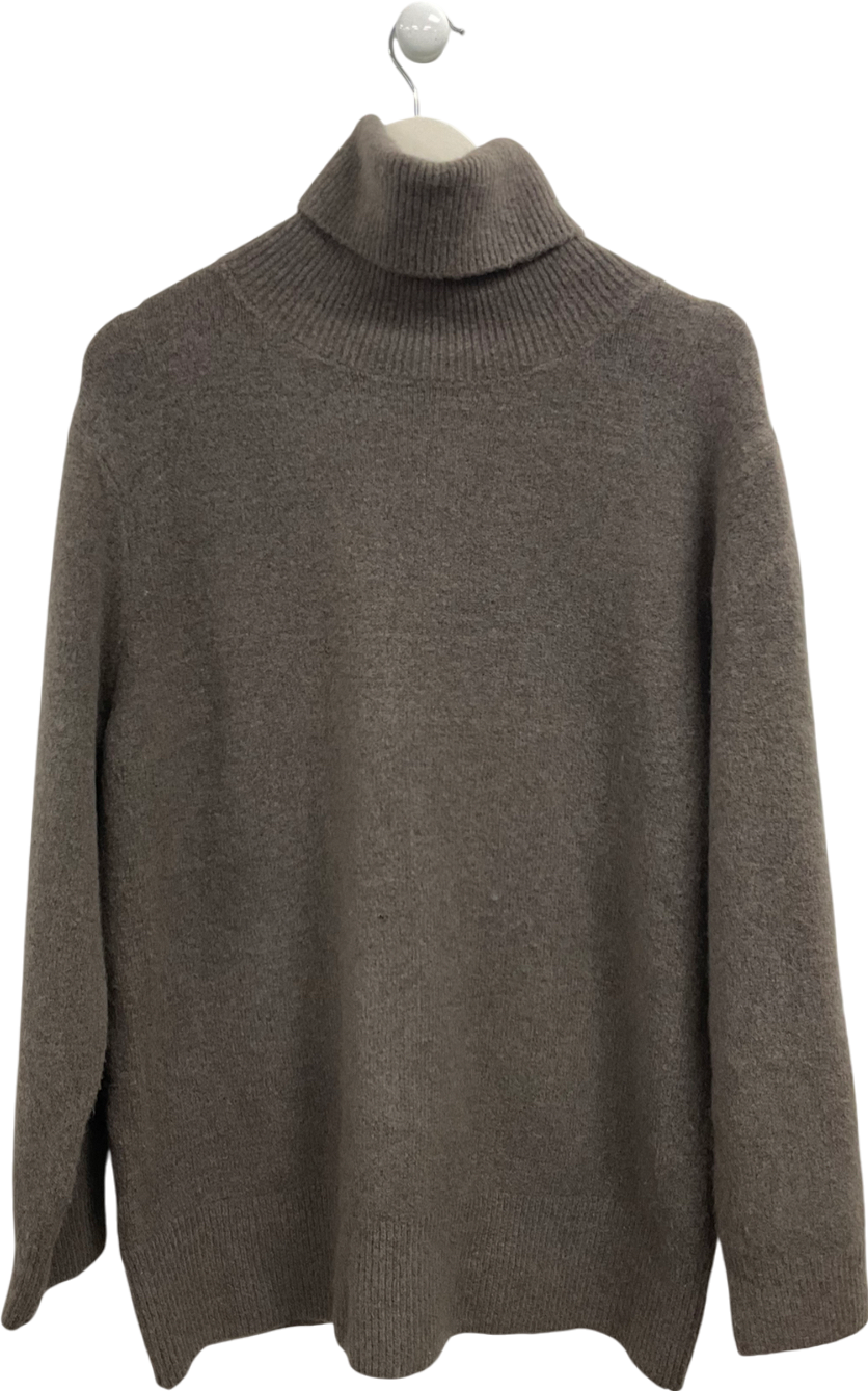 MANGO Brown Turtleneck Knit Sweater UK M
