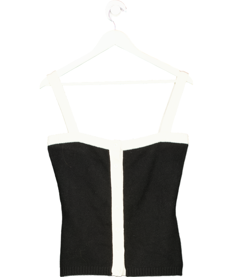 Cloeys Cashmere Tank Top Black & White UK XS