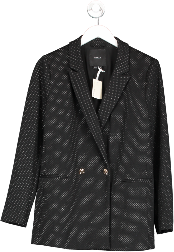 JD Williams Capsule Black Double Breasrted Blazer With Gold Buttons BNWT UK 10