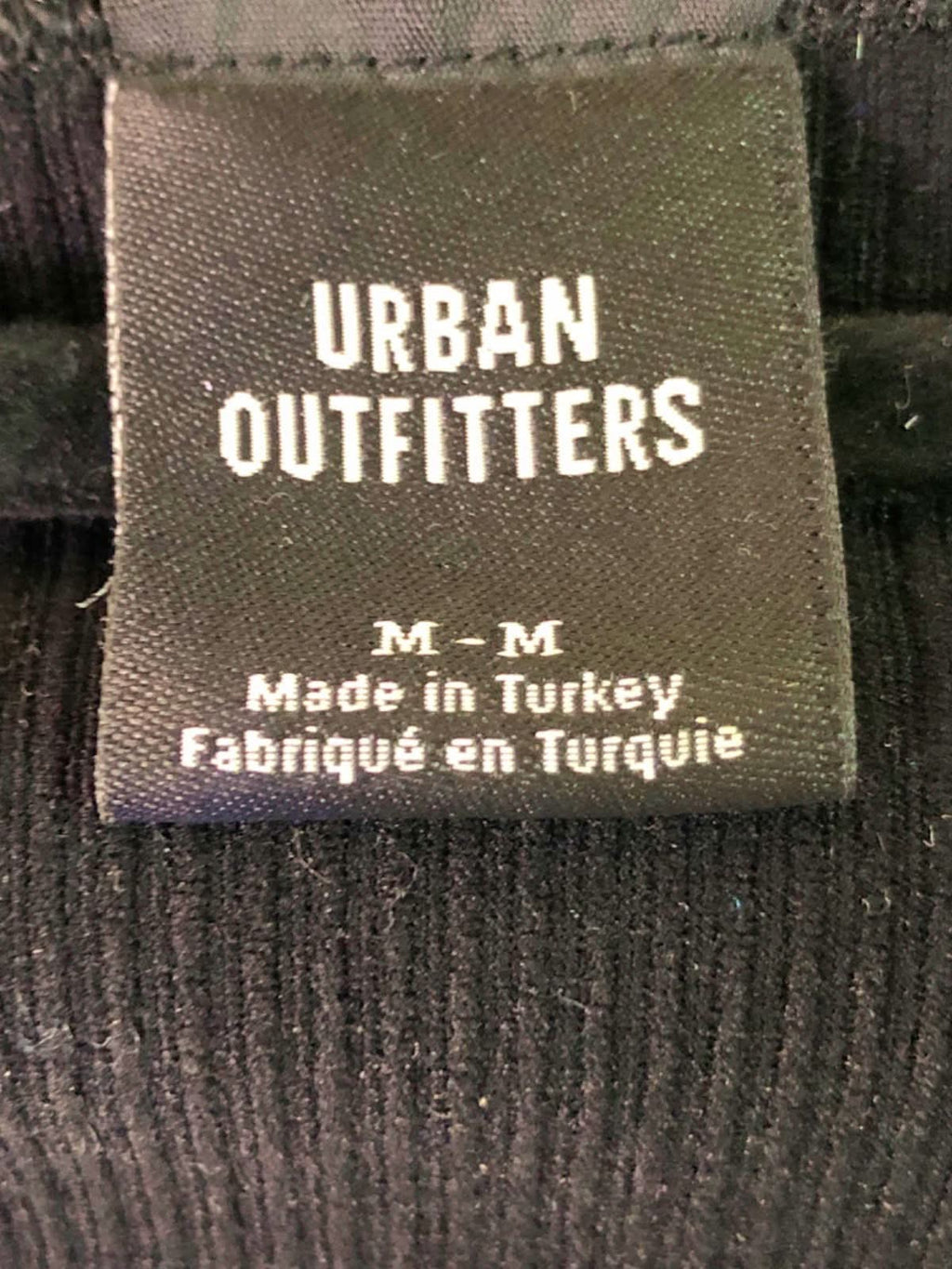 Urban Outfitters Black Ribbed Cropped Long Sleeve Top M