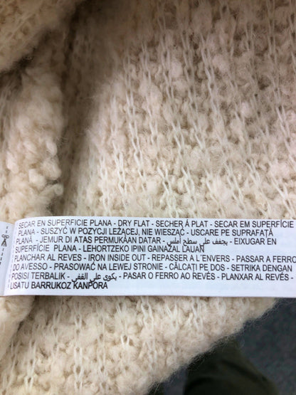 Massimo Dutti Cream Bouclé Knit Cardigan UK S