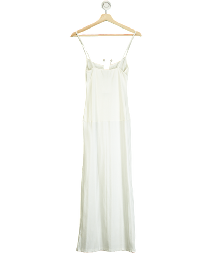 White Strappy Maxi Dress UK S