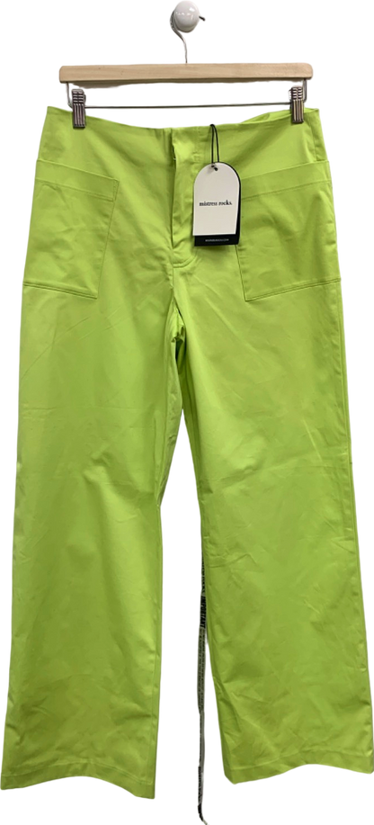 Mistress Rocks Lime Leaf Relaxed Fit Trousers UK M