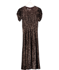 Hobbs Brown Eltham Sequin Dress UK 6