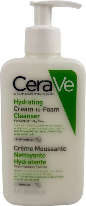 Cerave Hydrating Cream-to-foam Cleanser 236ml