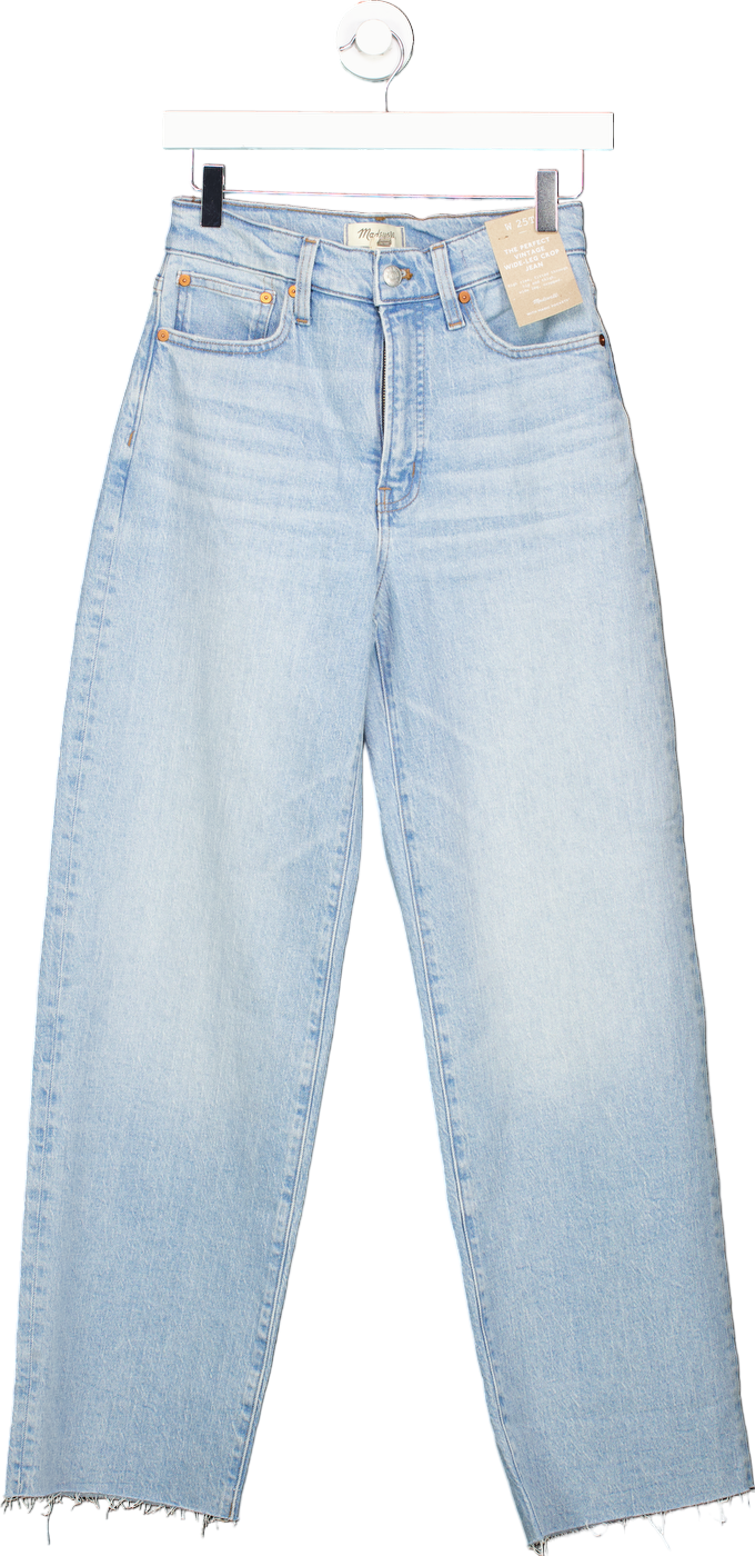 Madewell Light Blue Perfect Vintage Wide-Leg Crop Jean UK W25