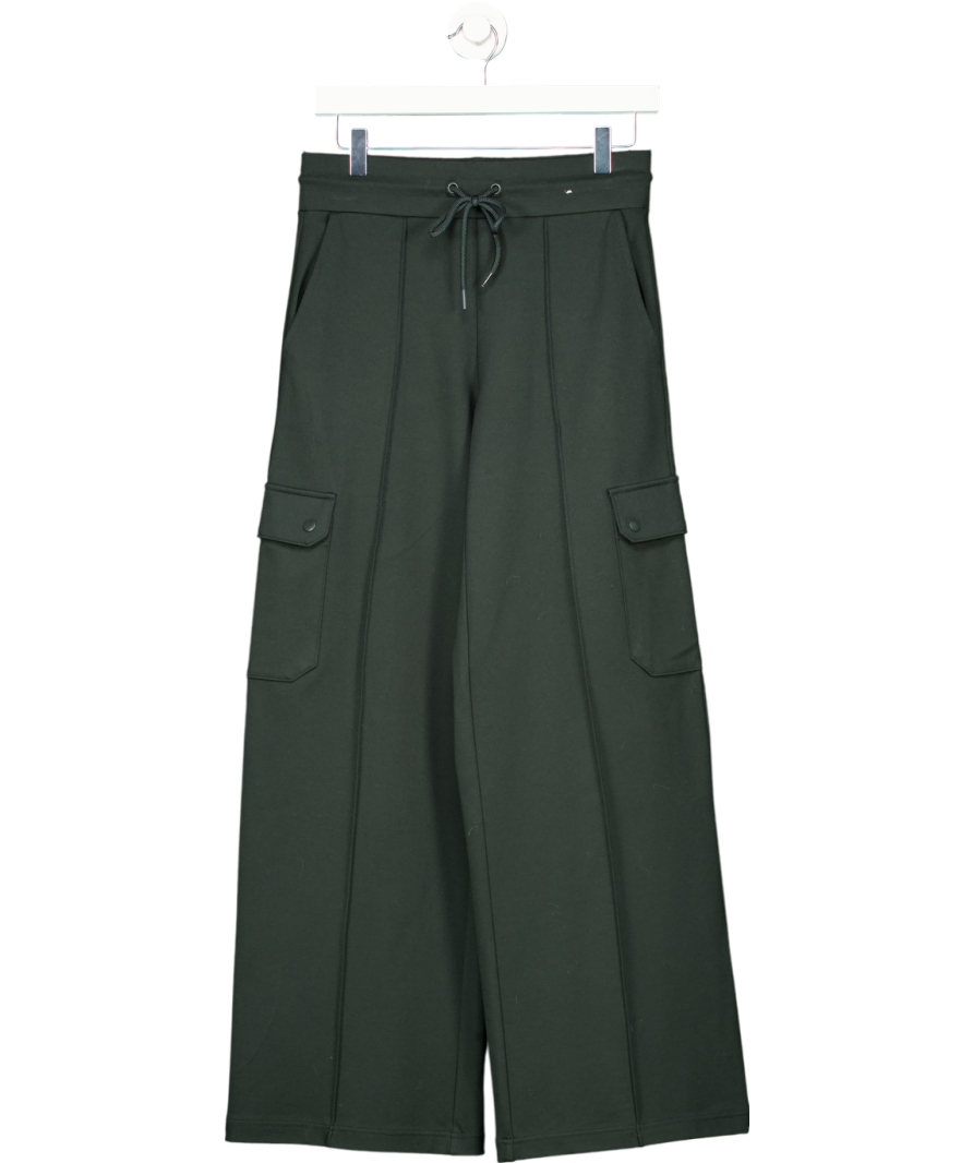 M&S Green Ponte Utility Wide Leg Trousers UK 8