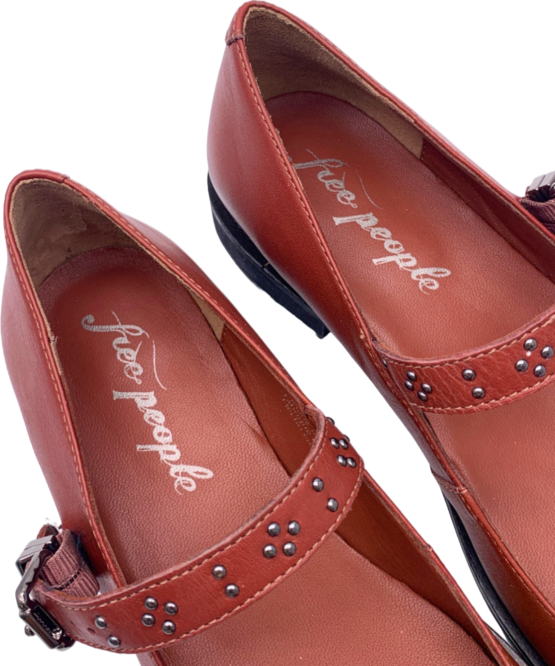 Free People Red Mary Jane Flat Shoes UK 7
