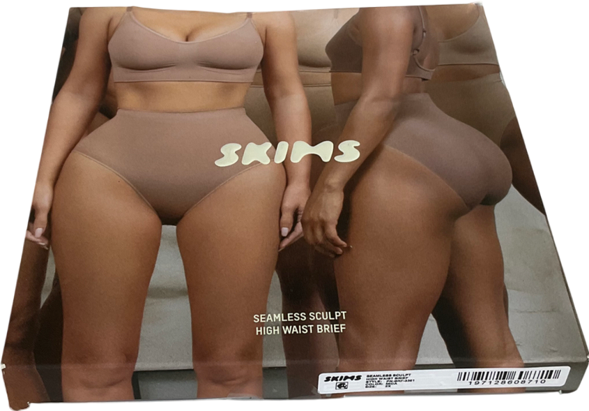 SKIMS Beige Seamless Sculpt High Waist Brief - Mica UK XXL
