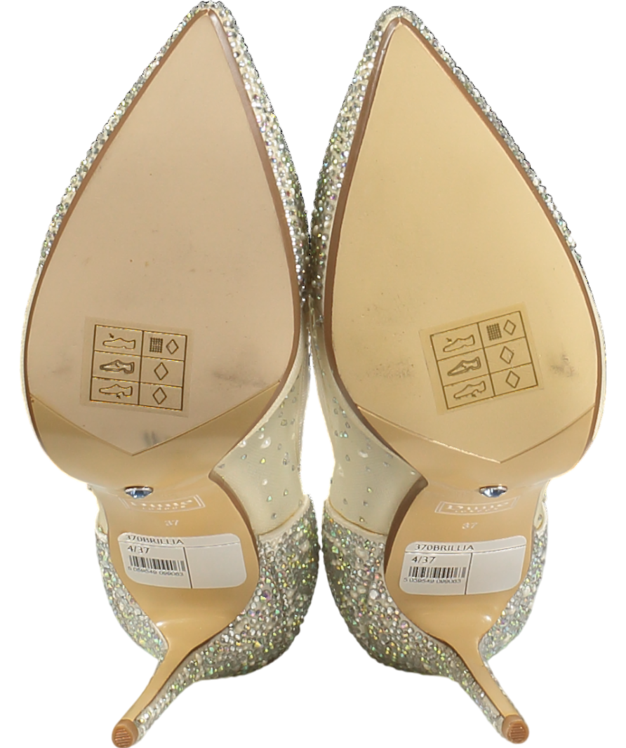 Dune White 'brightest' Court Shoes UK 4 EU 37 👠