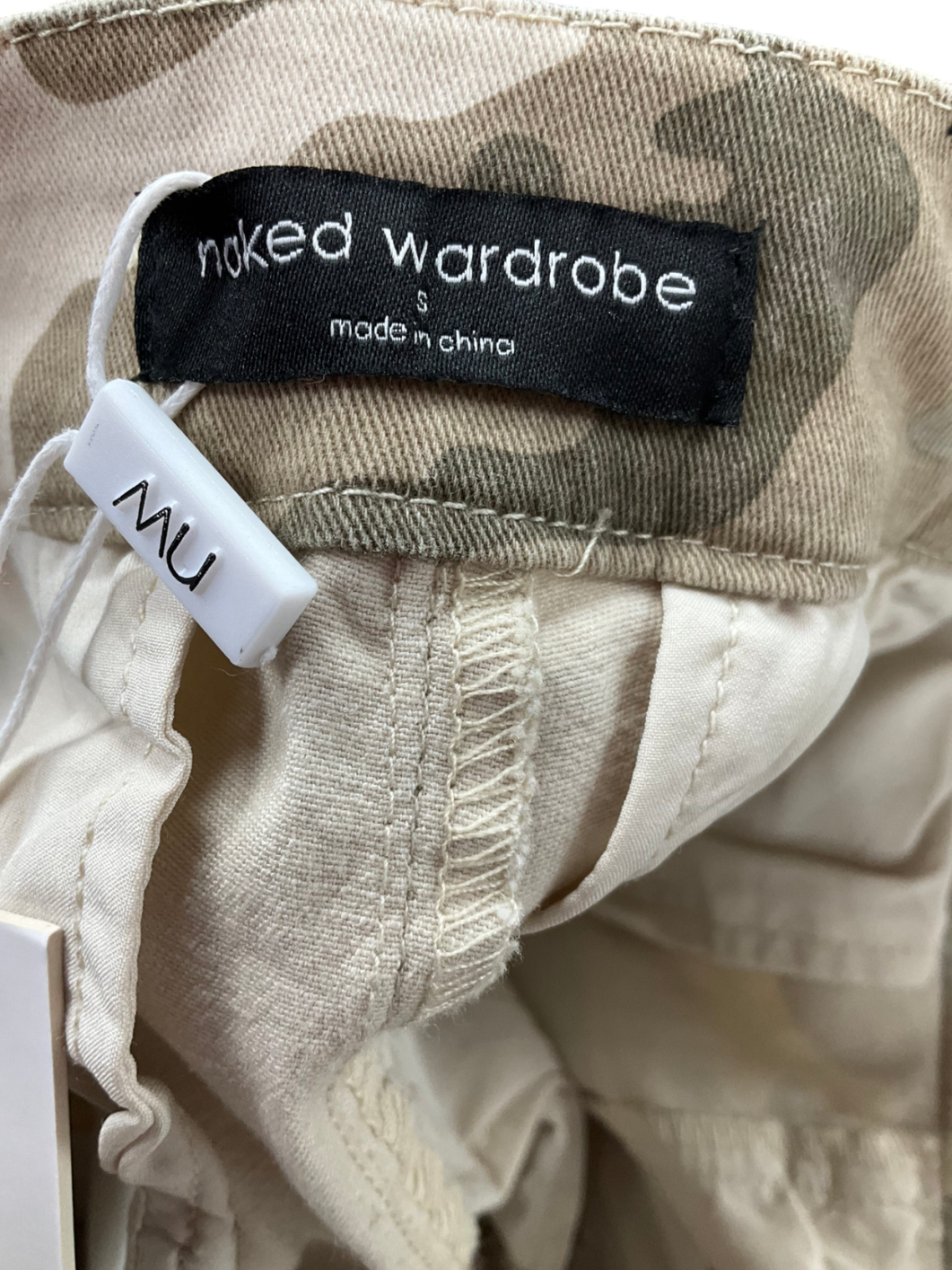 Naked Wardrobe Green Twill Cargo Trousers UK S