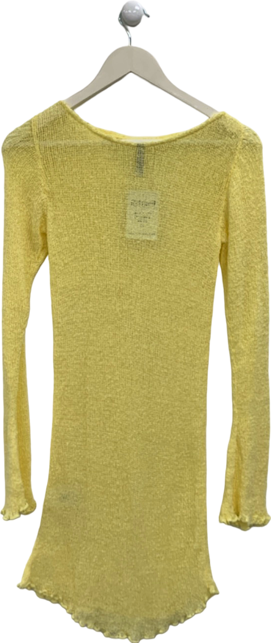 SYLK Yellow Knit Top UK XXS/XS