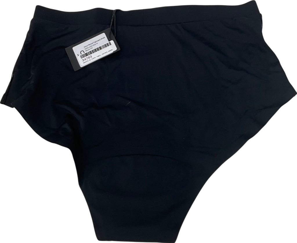 Understatement Black Micro Period High Waisted Briefs UK M