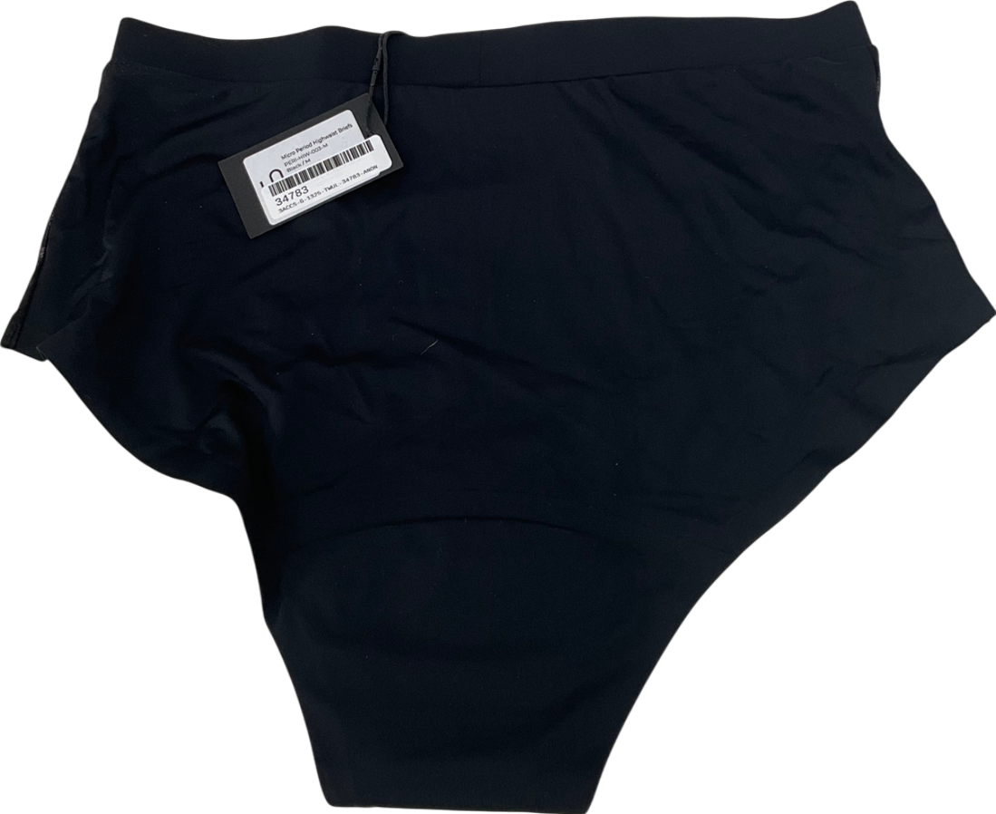 Understatement Black Micro Period High Waisted Briefs UK M