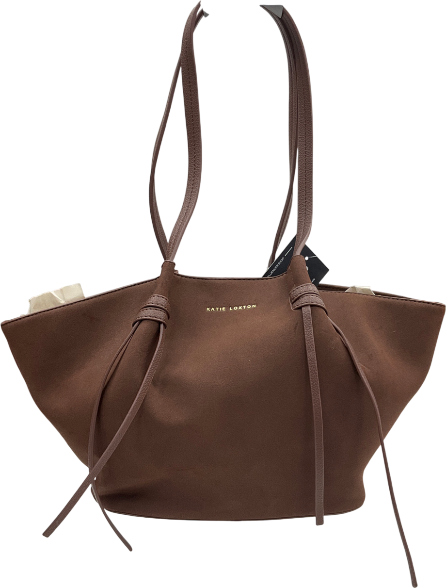 Katie Loxton Chocolate Brown Celina Small Suedette Tote Bag