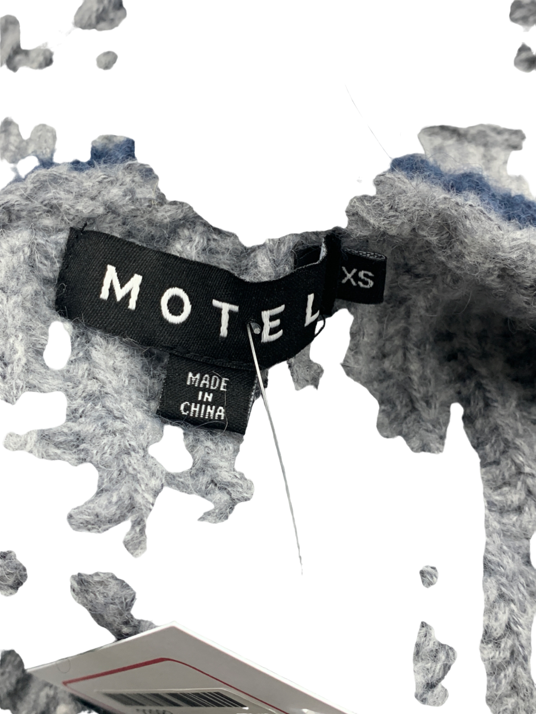 Motelrocks Grey Chunky Star Motif Jumper UK XS