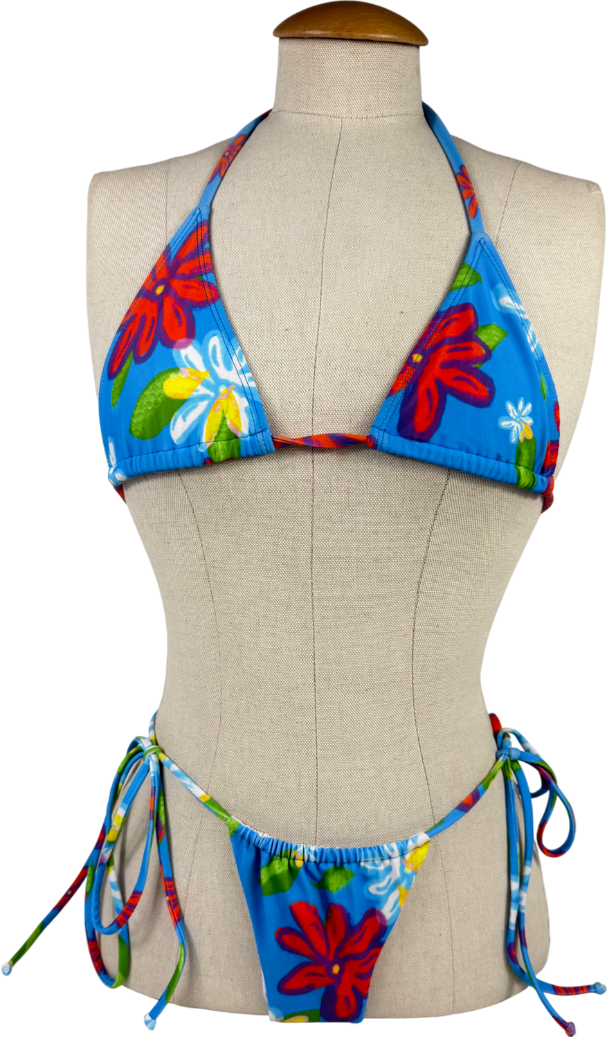 Loleia Multicoloured Floral Tie Bikini UK XS