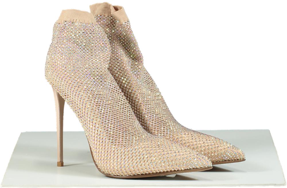 La Silla Nude Gilda Crystal Ankle Boots UK 6.5 EU 39.5 👠