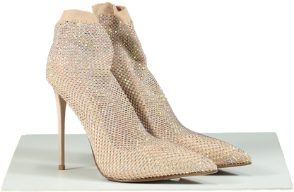 La Silla Nude Gilda Crystal Ankle Boots UK 6.5 EU 39.5 👠