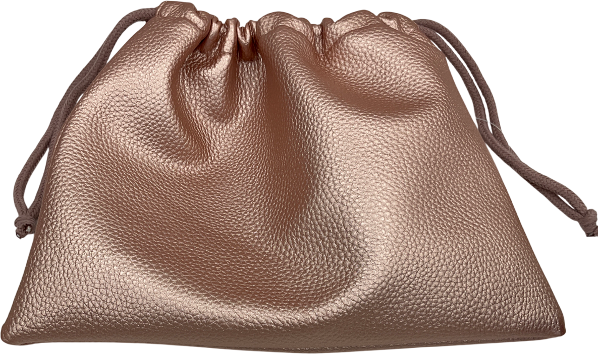 mua Metallic Rose Gold Drawstring Makeup Bag One Size