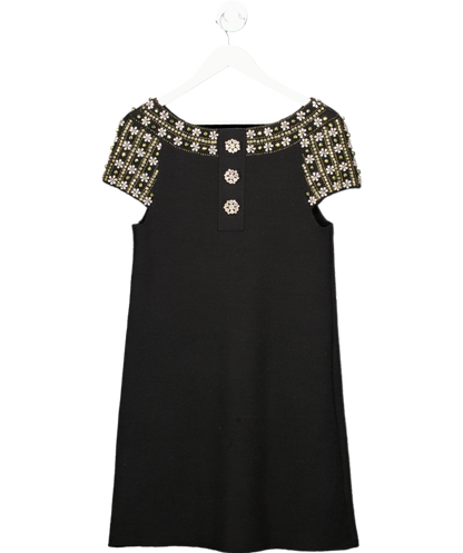 Tracy Reese Black Dress With Sequin Neck UK S