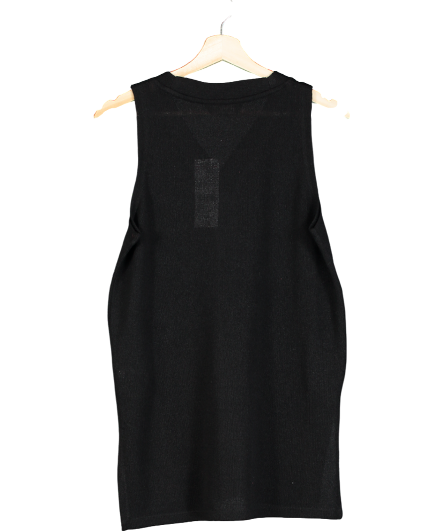 F&F FW Bridge Black Sleeveless Knit Longline Cardigan UK 14