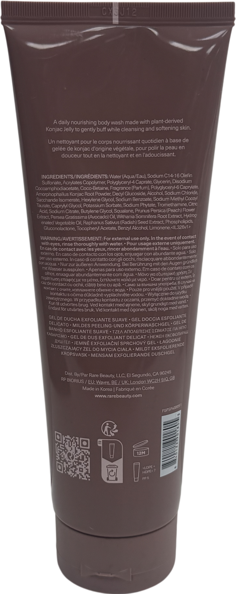 Rare Beauty Find Comfort Gentle Exfoliating Body Wash 250ml