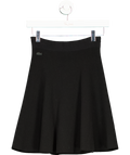 Lacoste Black 3d Ribbed Knit Flared Skirt UK 8