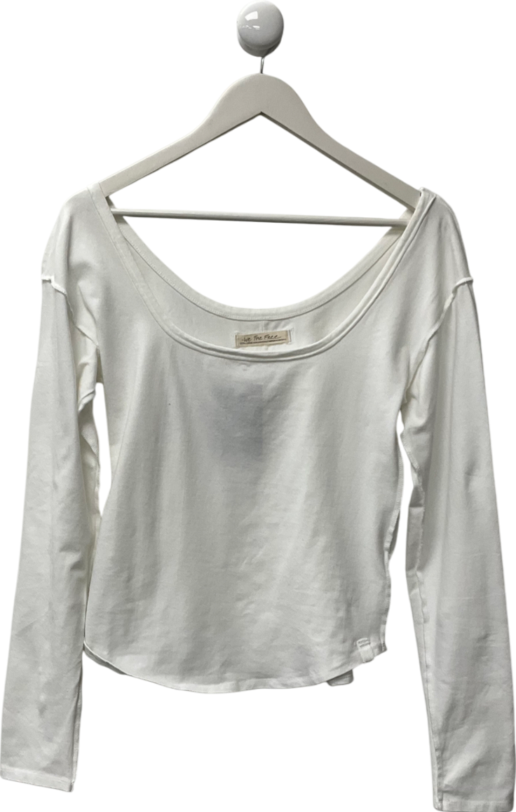 Free People We The Free White Cotton Casual Top UK XL