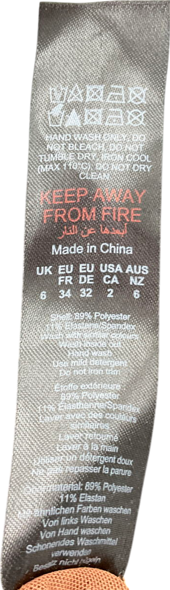 Misspap Brown Miss Joslin Embellished Diamanté Bodysuit UK 6