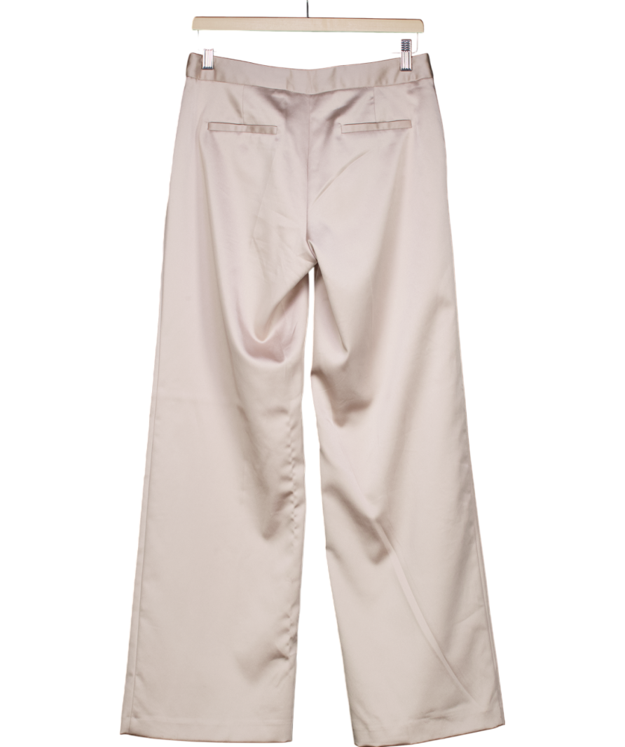 ZARA Cream Satin Trousers UK M