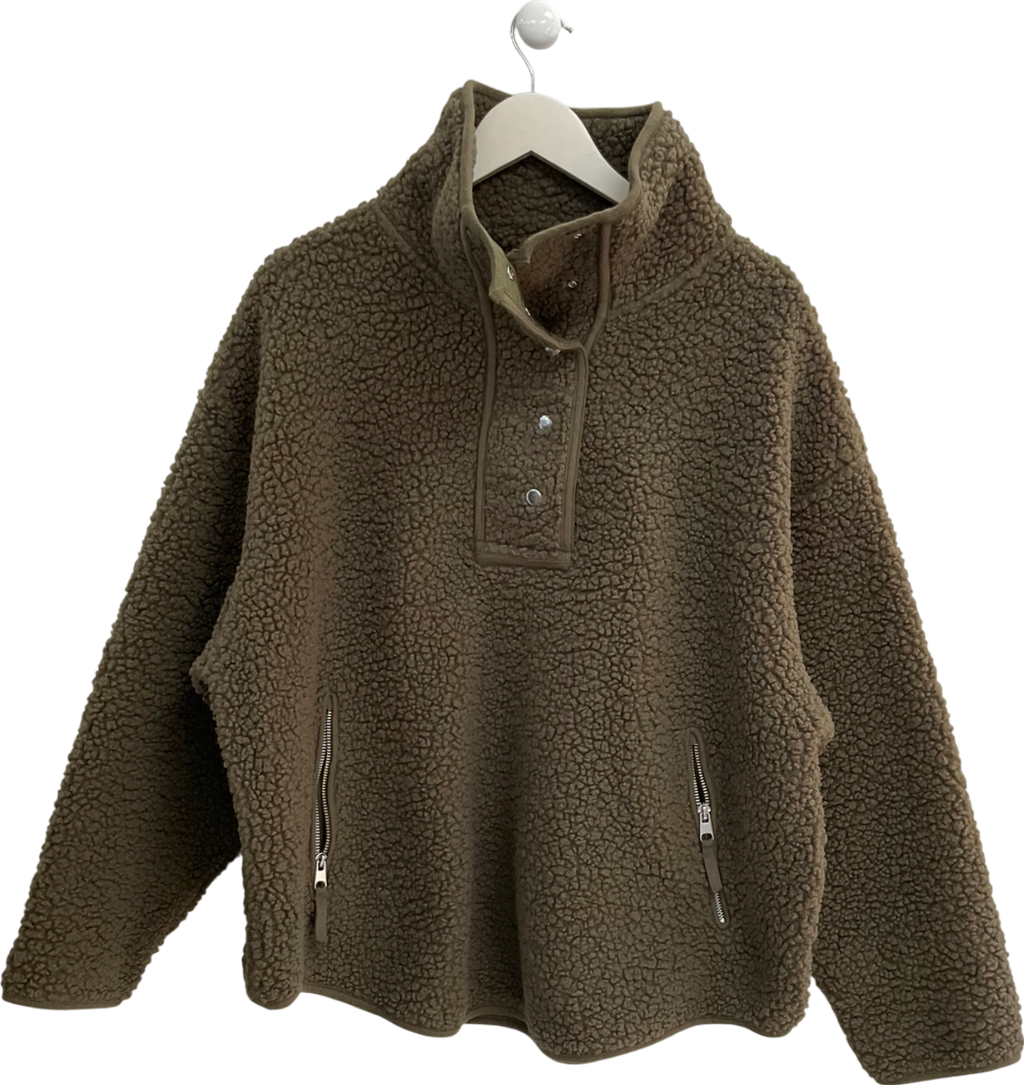 H&M Green Fleece Jumper UK L