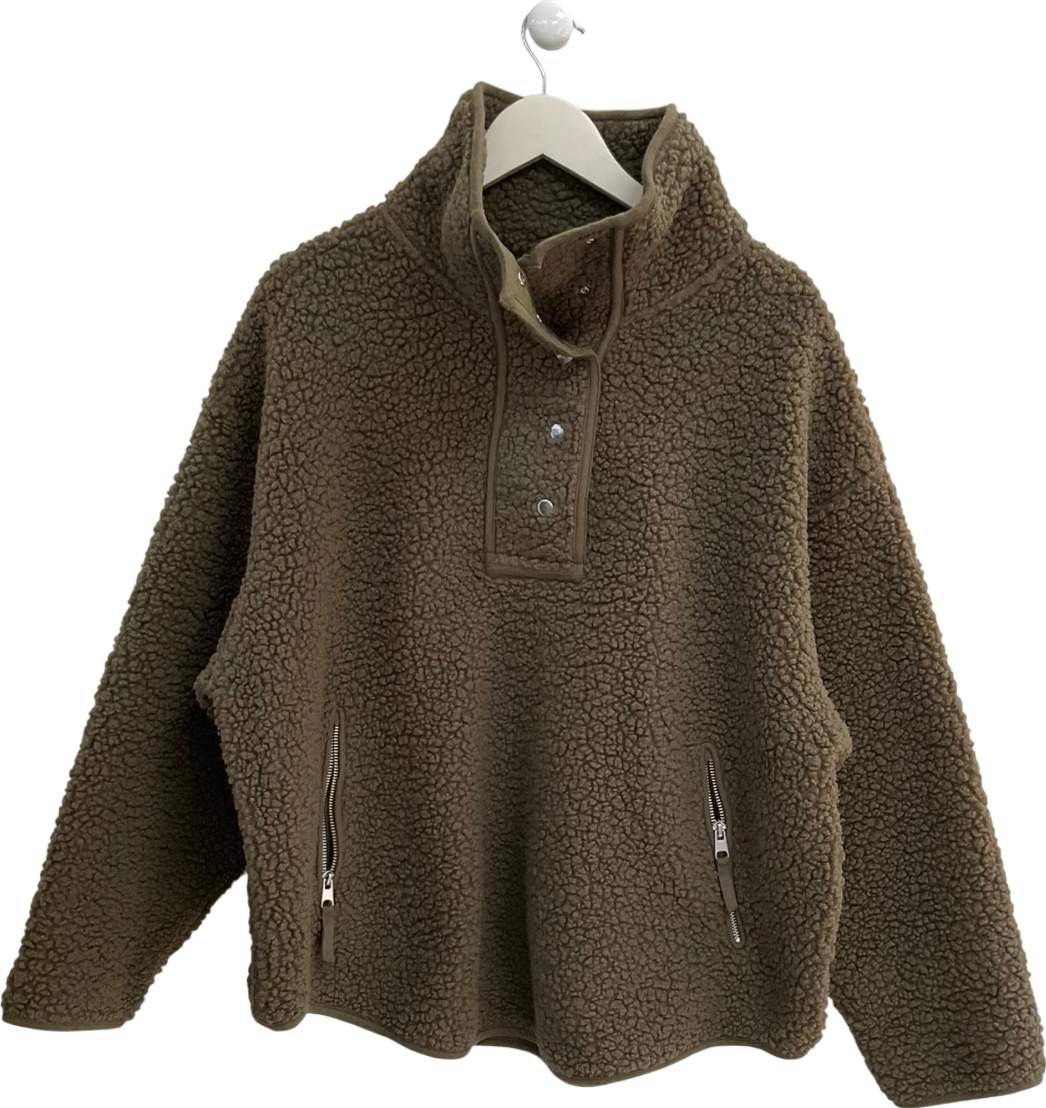 H&M Green Fleece Jumper UK L