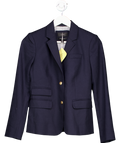 J. Crew Blue Navy Lined Wool Schoolboy Blazer UK 4