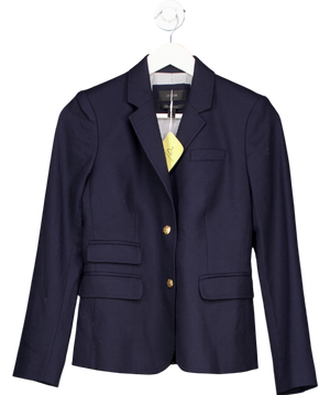 J. Crew Blue Navy Lined Wool Schoolboy Blazer UK 4