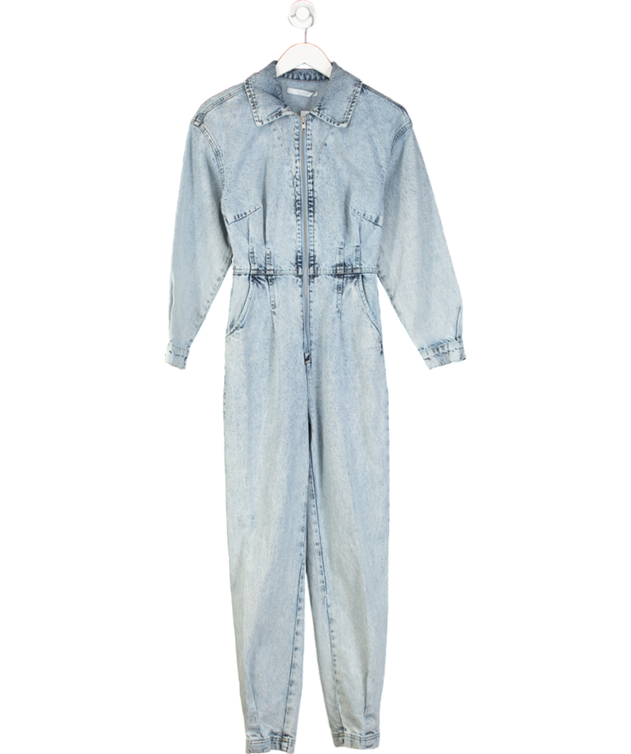 Michelle Keegan Blue Light Denim Jumpsuit UK 8