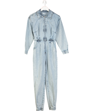 Michelle Keegan Blue Light Denim Jumpsuit UK 8