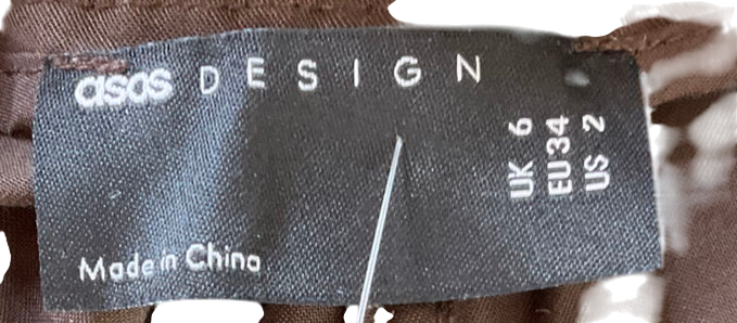 ASOS Brown High Waisted Trousers UK 6