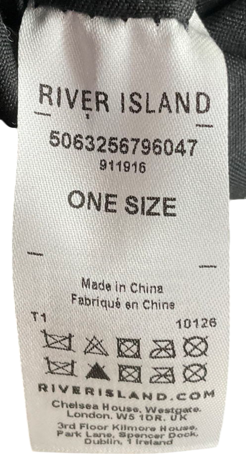 River Island Black Woven Slouch Tote Bag