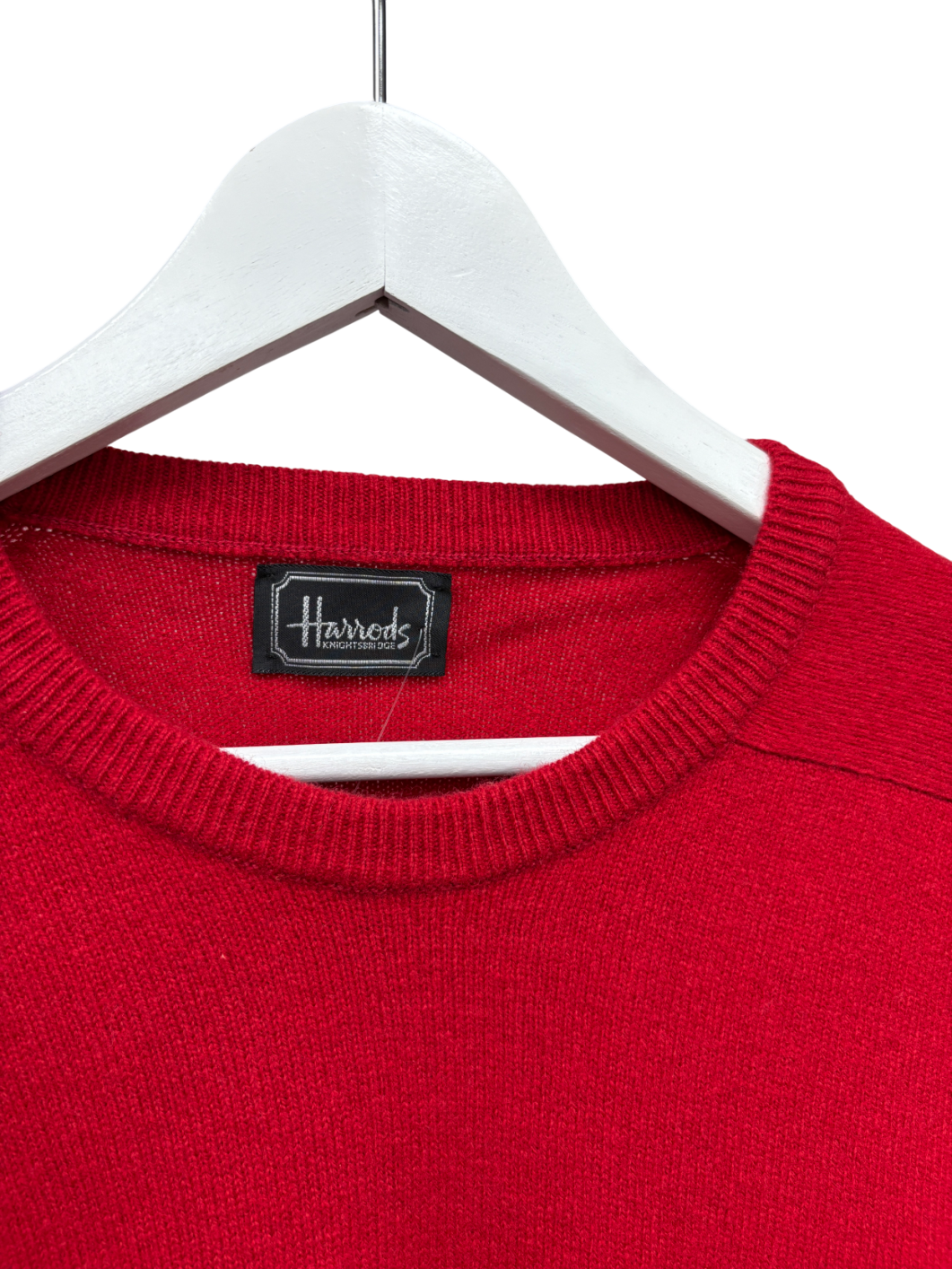 Harrods Red Pure Lambswool Jumper UK L